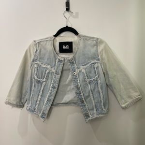 Dolce & Gabbana Cropped Mini Denim Jacket